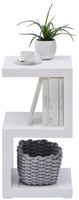 Beistelltisch weiss Z-Form  59x32x32 cm