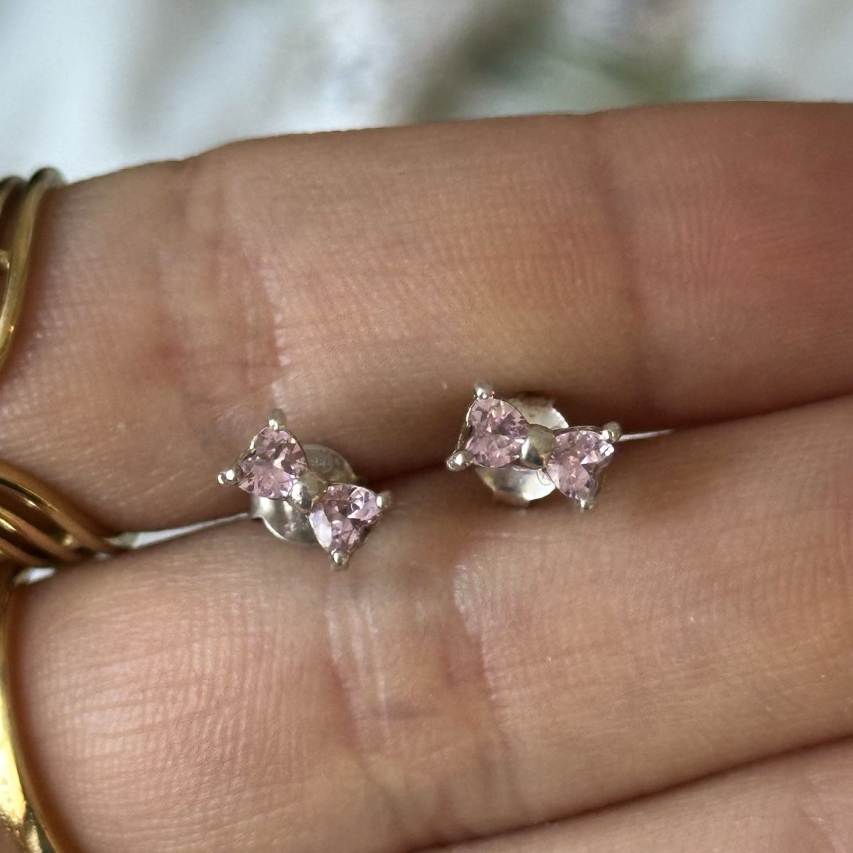 Ohrringe & -stecker: Silber 925 Fliege Ohrstecker Rosa – Neu (gemäss Beschreibung) aus Givisiez von dor_xb9k