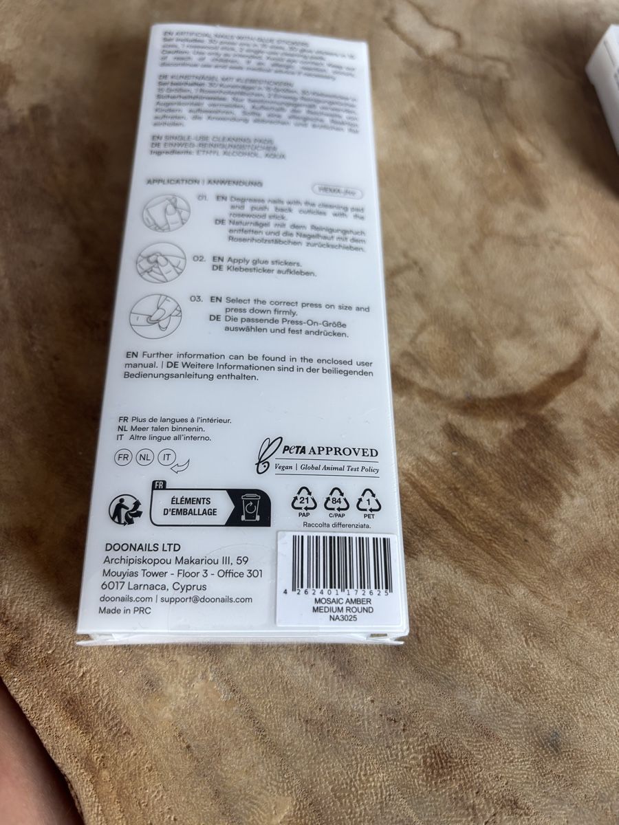 Künstliche Fingernägel: DOONAILS Soft Gel Press Ons Medium Round Mosaic Amber – Neu und originalverpackt aus Frauenfeld von myl_msh9 1