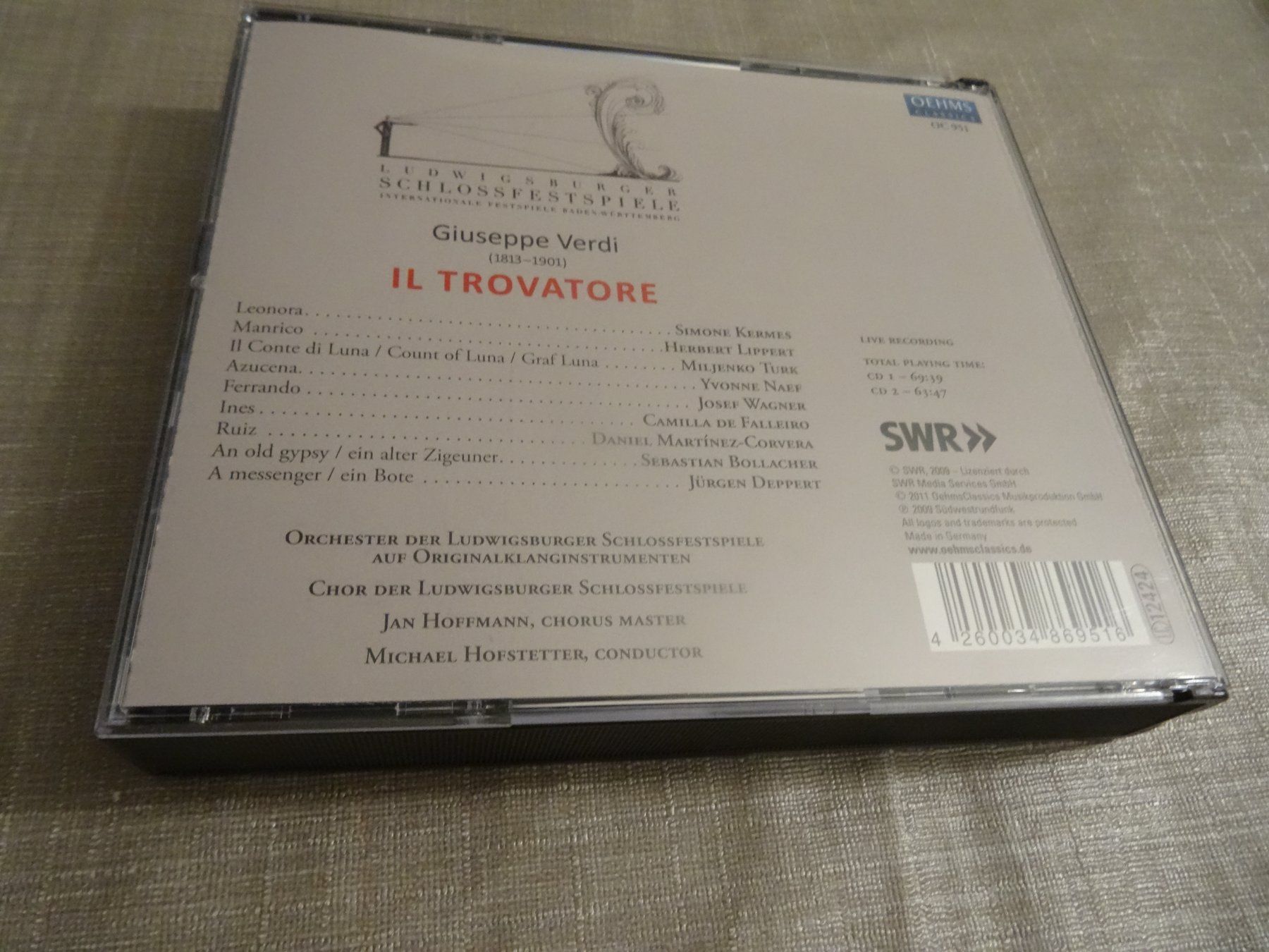 CD: Giuseppe Verdi - Il Trovatore CD – Usato da Olten venduto da Disc-Ausverkauf 1