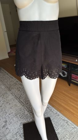 H&M Schwarze Sommershorts aus Baumwolle, |Größe 40,|