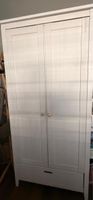 Kinder-Schrank weiss 2-tuerig mit Schublade/Kleiderstange