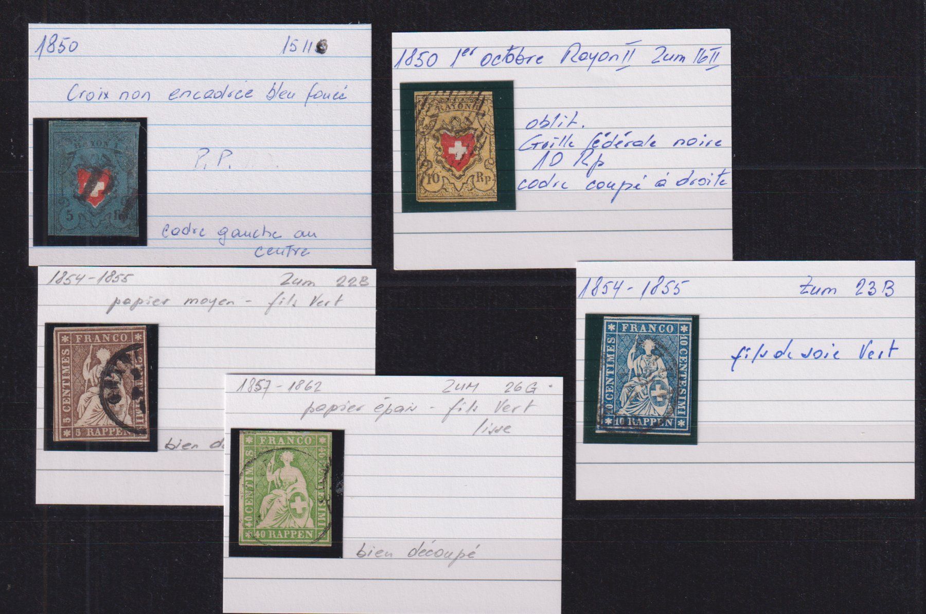 Alle Briefmarken: ALTSCHWEIZ ab RAYON ! Anschauen !! – Gebraucht aus Bibern SH von Heinibuehrer