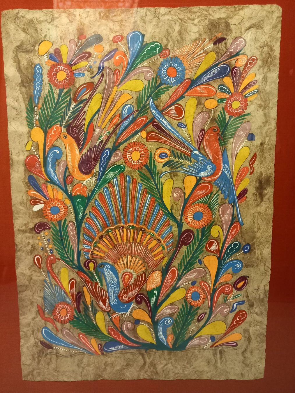Tele & Cornici: Tableau abstrait Oiseaux Année 70 – Usato da Troinex venduto da awh_m65m