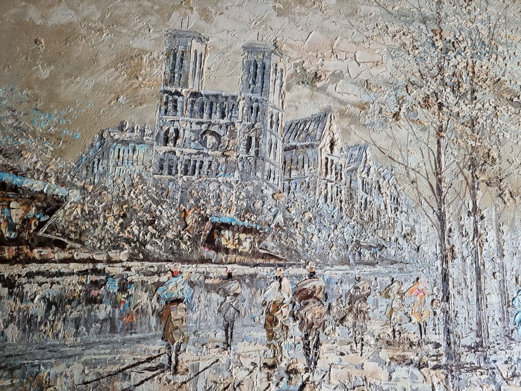 Gemälde: PARIS SPACHTELTECHNIK MIT RAHMEN – Gebraucht aus Gersau von grafik-kunst 2