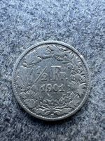 1/2 Frankenmünze 1901 aus 835er Silber - RAR