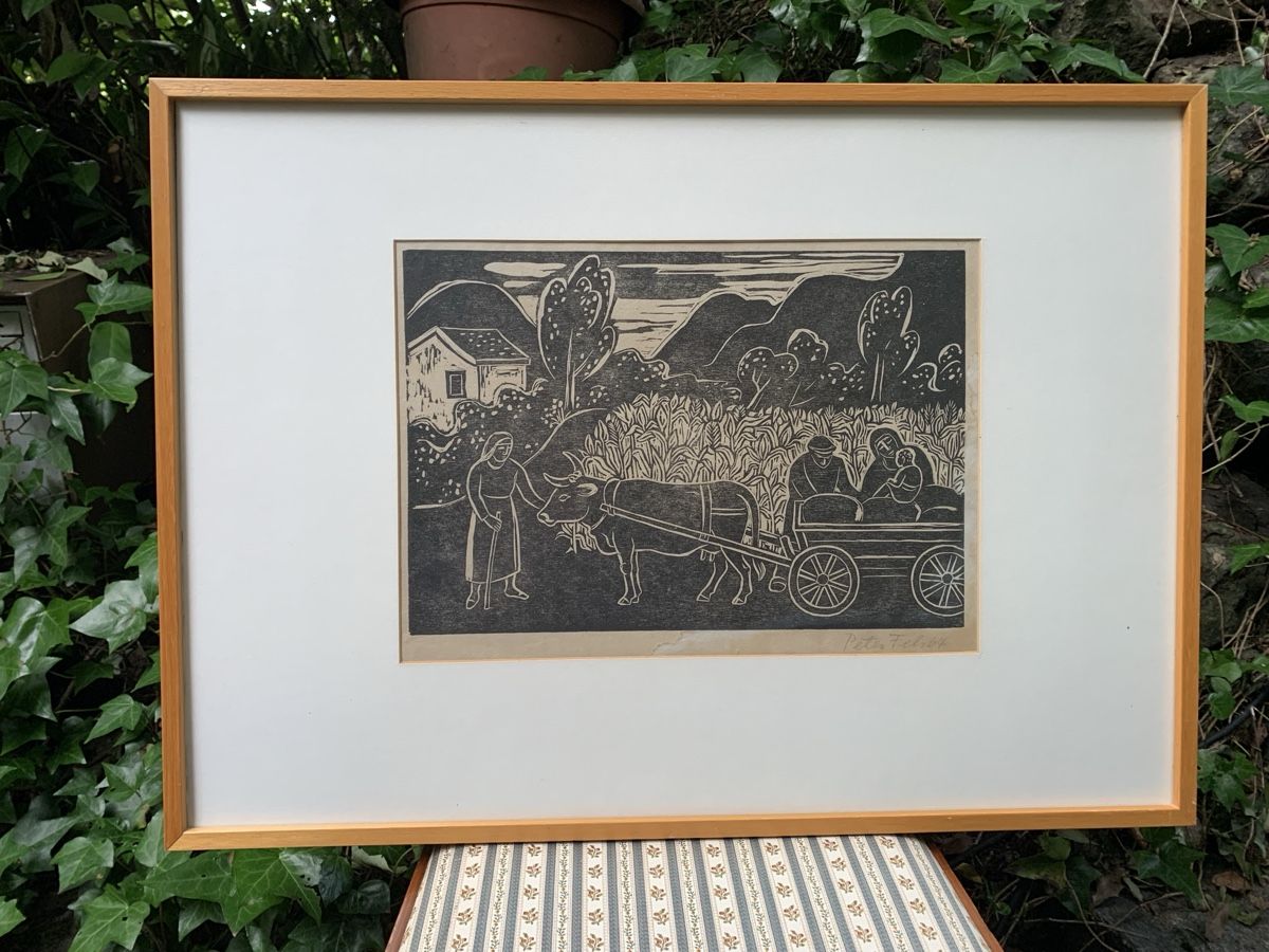 Xilografie: FELS PETER 1907-1982 Holzschnitt  – Usato da Wolfhalden venduto da SecondAntique