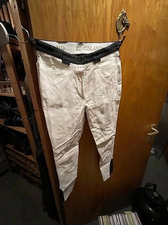 Pantalon d’équitation blanc de concours Kingsland