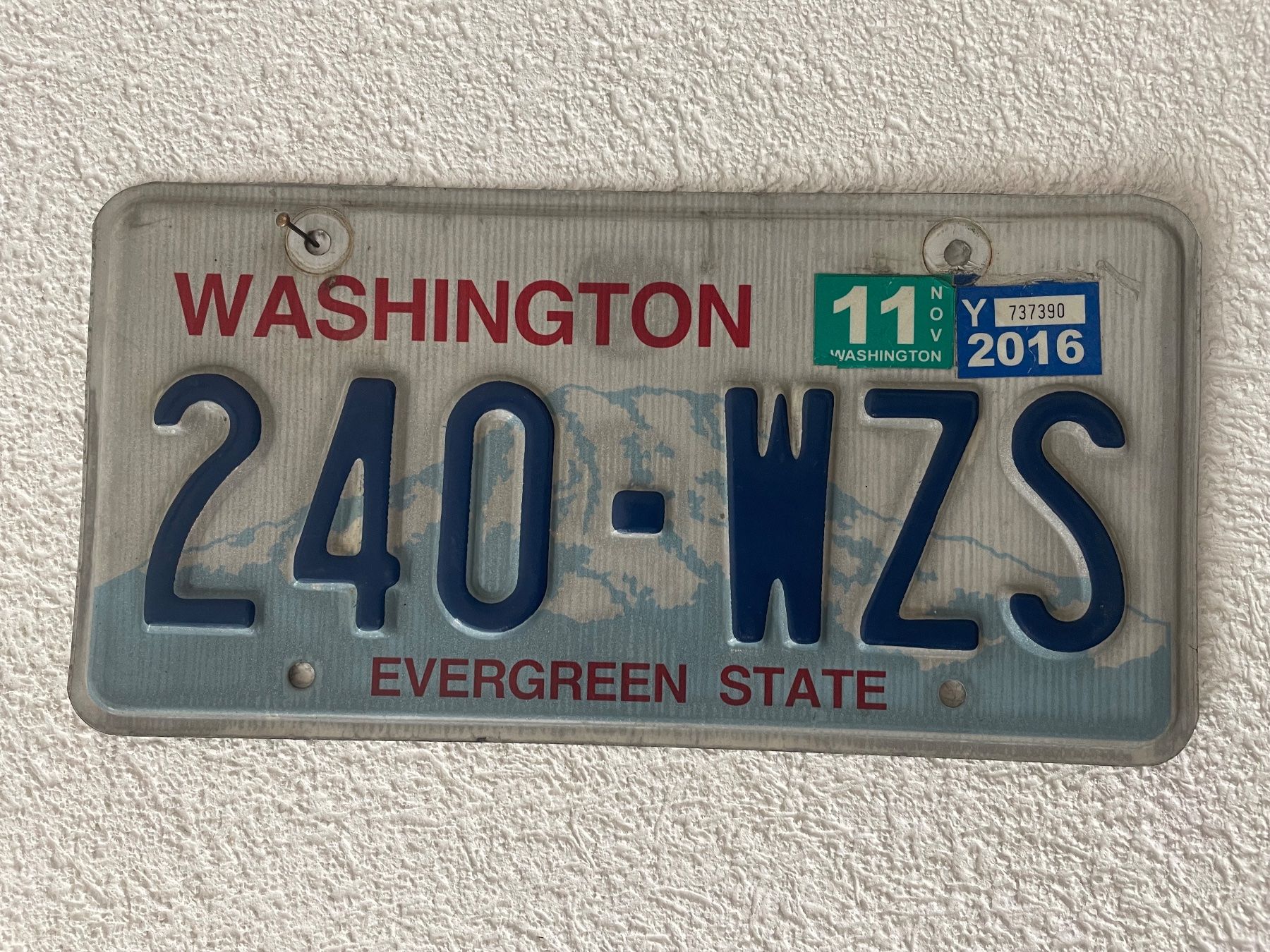 Insegne: Kontrollschild USA Washington – Usato da Wittenbach venduto da laco1213 1