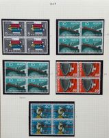 LOT4 ER BLOCKS BRIEFMARKEN SCHWEIZ NEU 1957