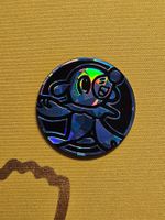 Pokemon Coin - Poplio Blue Cracked Ice Rainbow