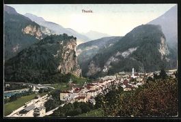AK Thusis, Teilansicht mit Bergen