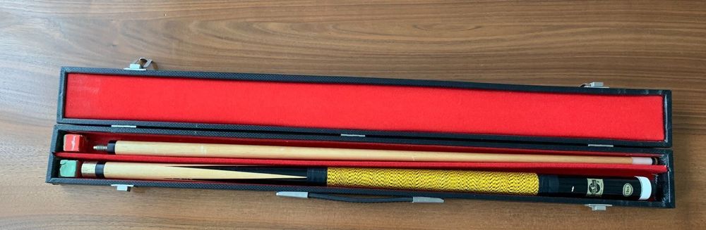 Milageto Billard Queue Koffer 4-Loch - PU Tasche Für 2 Queues 81cm