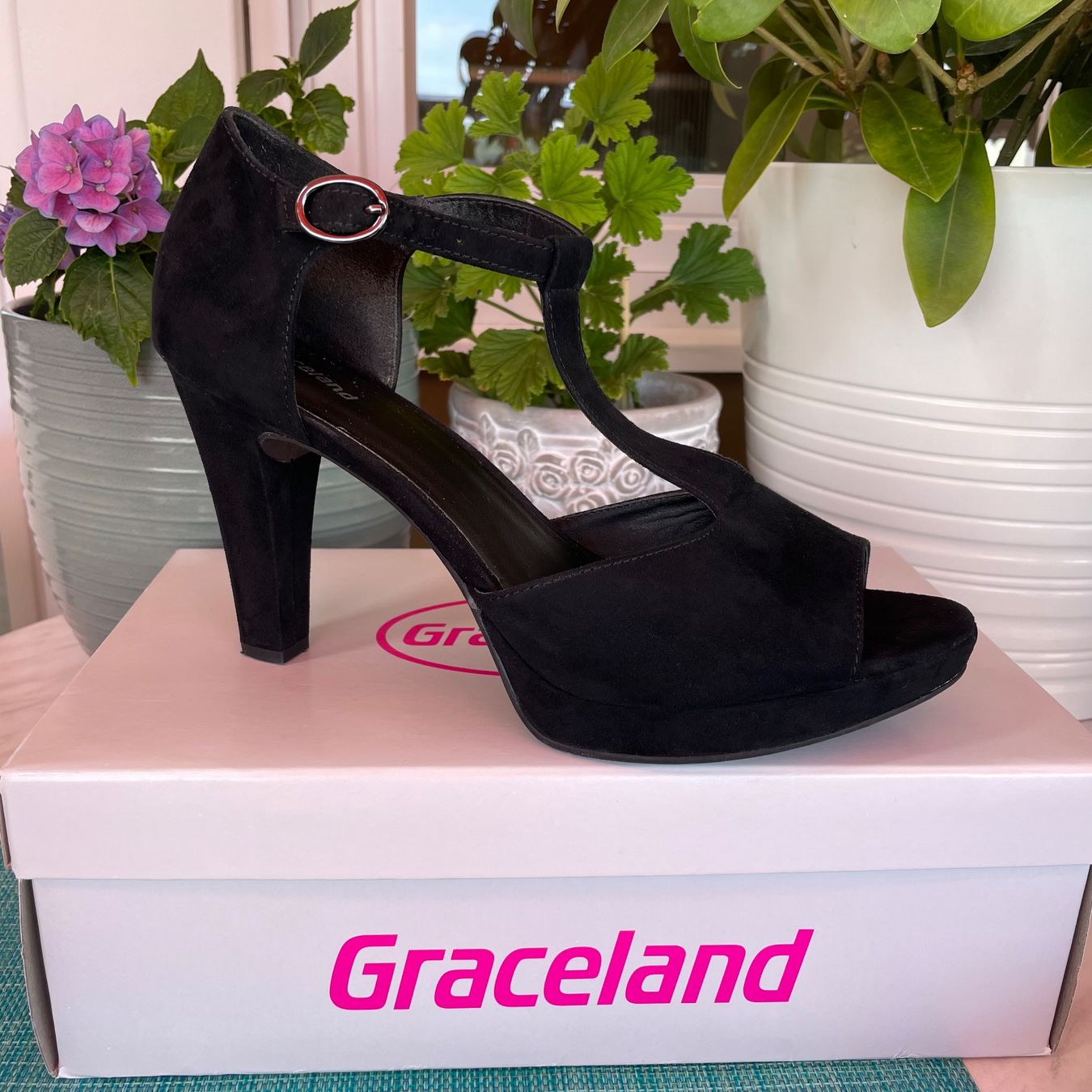 Graceland Scarpe da donna: Schuhe Pumps, schwarz, Gr. 41, 9cm Absatz, suede – Usato da Bellach venduto da Lapislazuli_blues 1