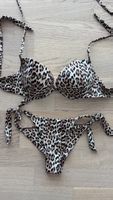 Yamamey Maillot de bain deux pièces imprimé léopard taille S