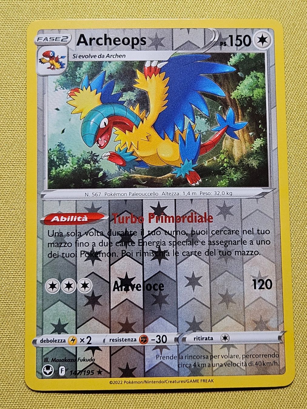 Pokémon Carte collezionabili: Silver Tempest - Archeops 147/195 IT – Usato da Bellinzona venduto da Pokemarco