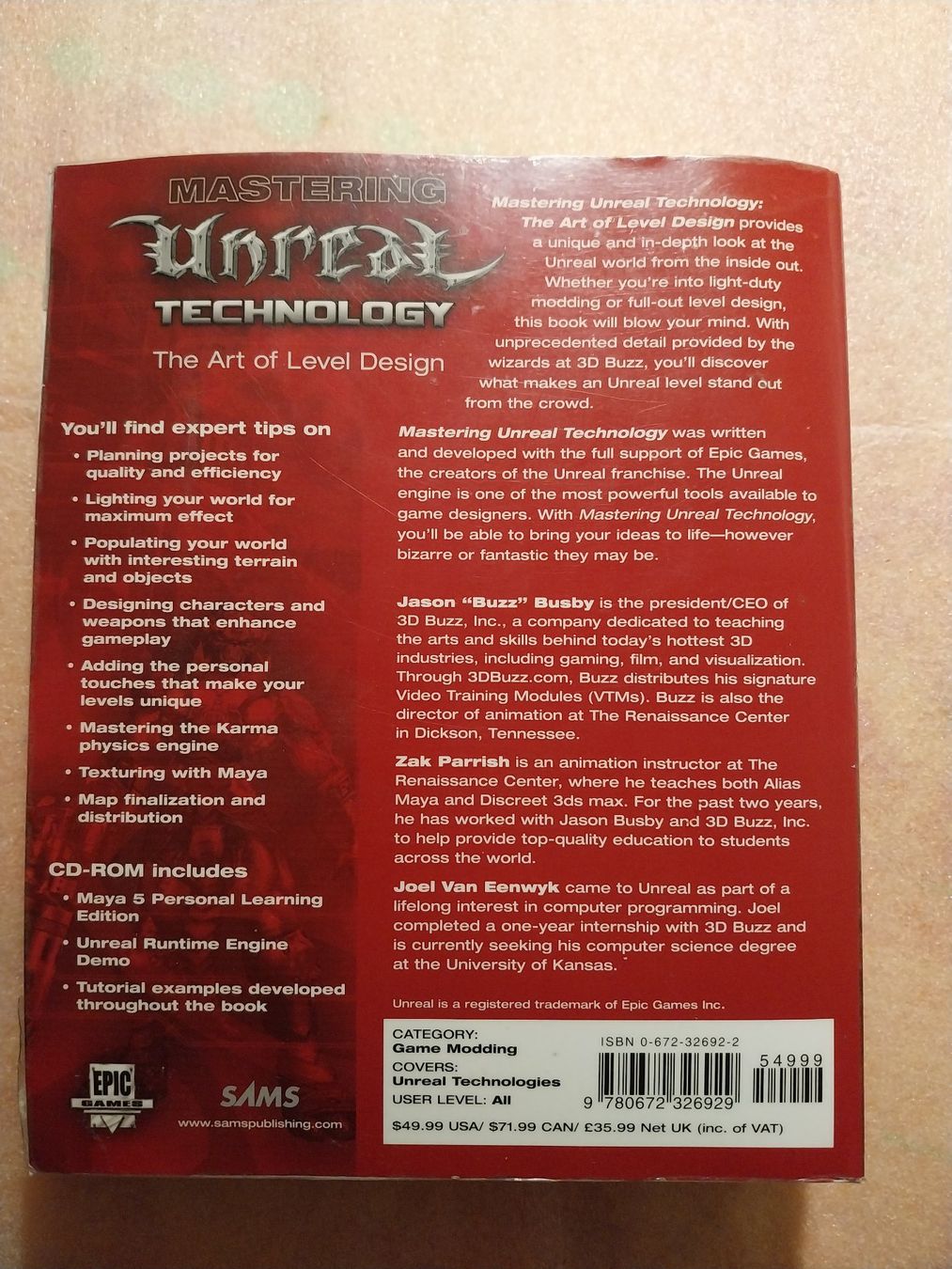 Bücher: Mastering Unreal Technology: The Art Of Level Design – Gebraucht aus Schwaderloch von bademeister79 1