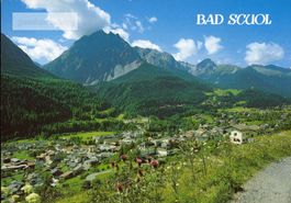 AK Scoul mit Vulpera und Piscogruppe, BAD SCOUL, Engiadina