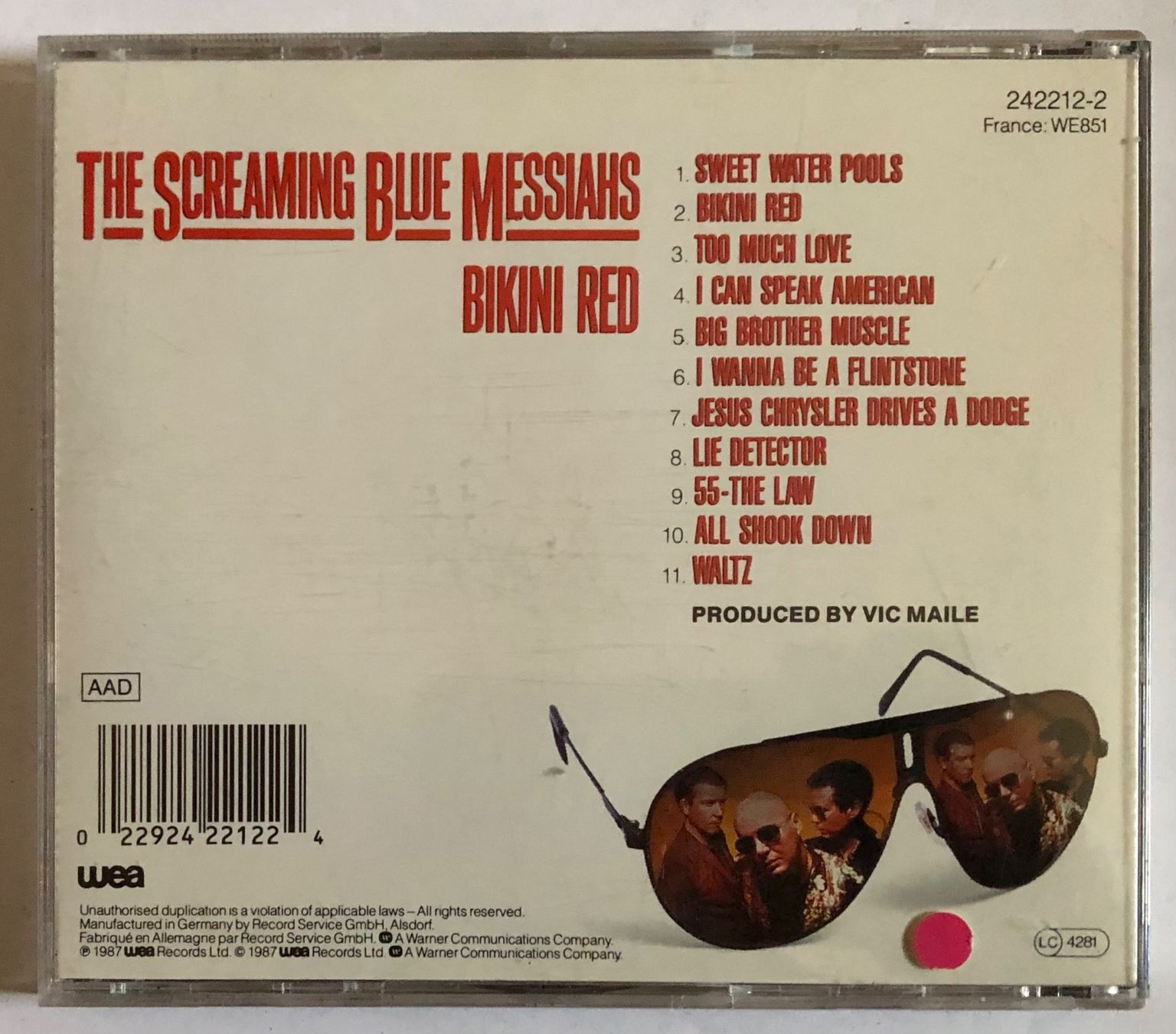 CD: THE SCREAMING BLUE MESSIAHS - BIKINI RED – Usato da Poliez-Pittet venduto da Newtown-Records 1