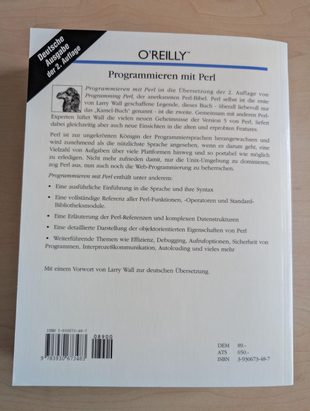 Libri: O'Reilly Programmierbücher "Einführung in Perl" und "Perl" – Usato da Spiez venduto da Crazyduck 3