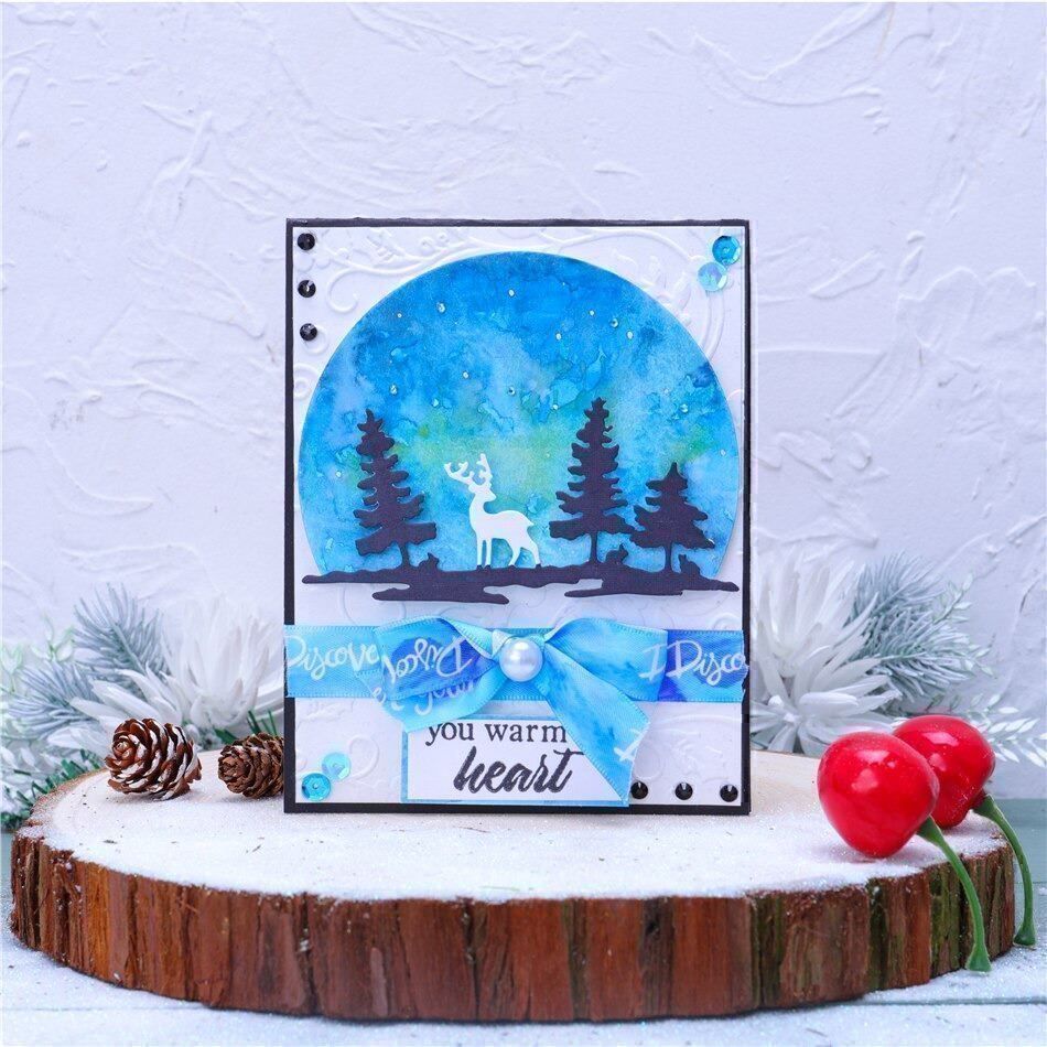 Schablonen: HIRSCH UND BÄUME STANZSCHABLONE – Neu und originalverpackt aus Affoltern am Albis von scrapbooking 2
