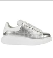 Alexander Mcqueen Sneakers Kroko Silber Gr. 40 - fabrikneu