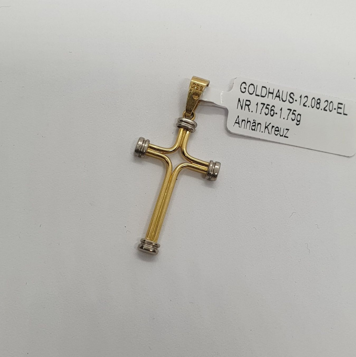 Ciondoli: Echt 18K Gold - Kreuz Anhänger – Usato da Luzern venduto da Goldhaus-Luzern 1
