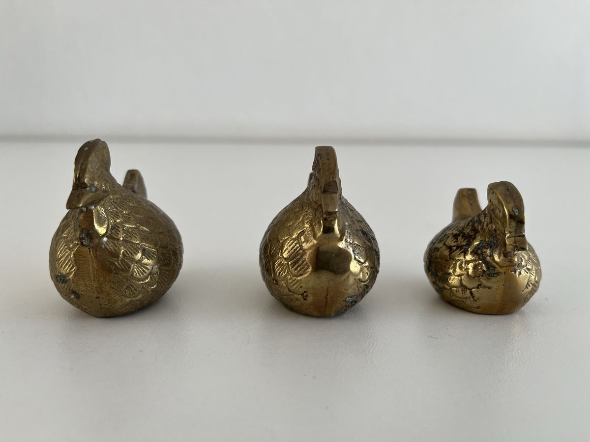 Figuren: 3Stk. Vintage Hühner aus Messing  – Gebraucht aus Wetzikon ZH von seli03 3