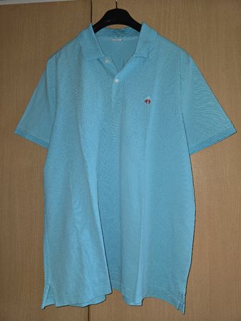 Polo Brooks Brothers, XXL, bleu turquoise
