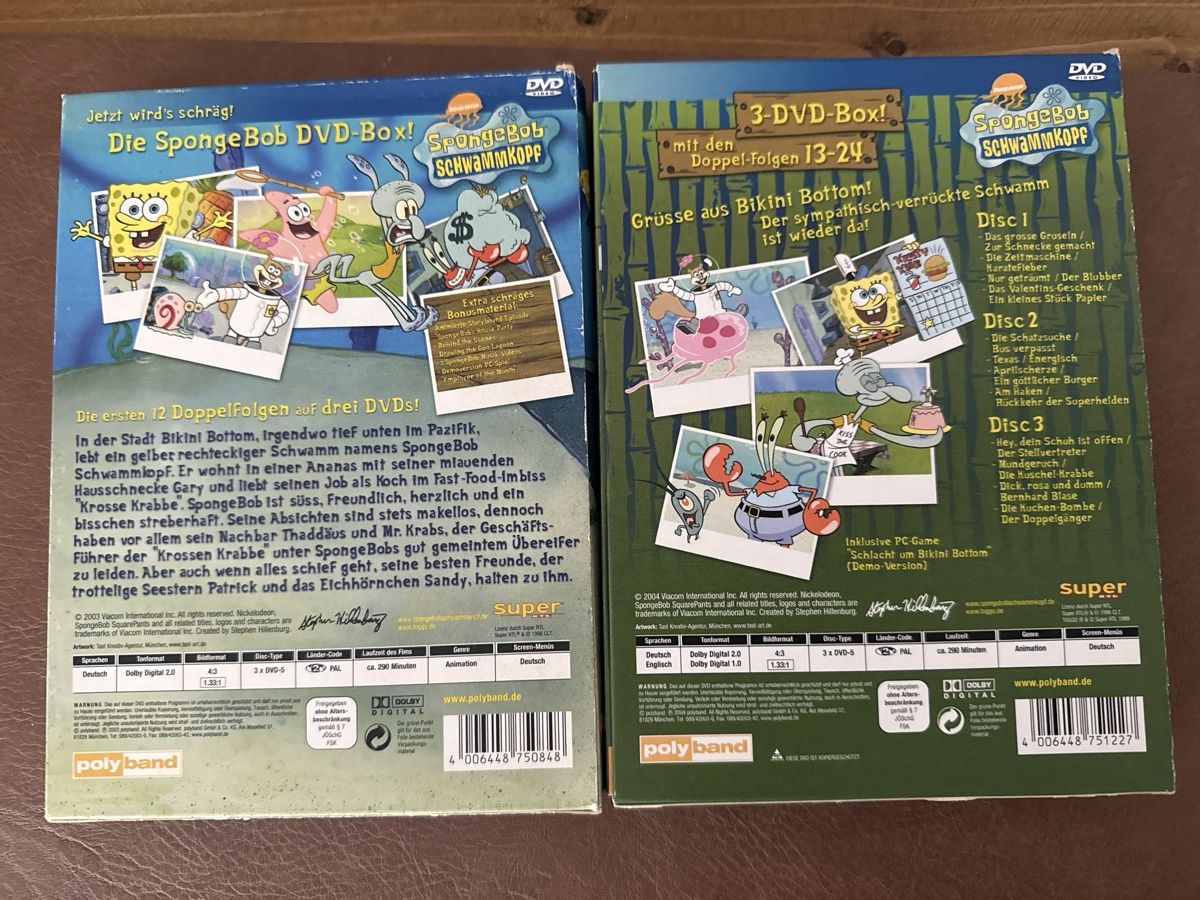 Tutti i DVDs: Spongebo DVD‘s – Usato da Belp venduto da Smiley90 1