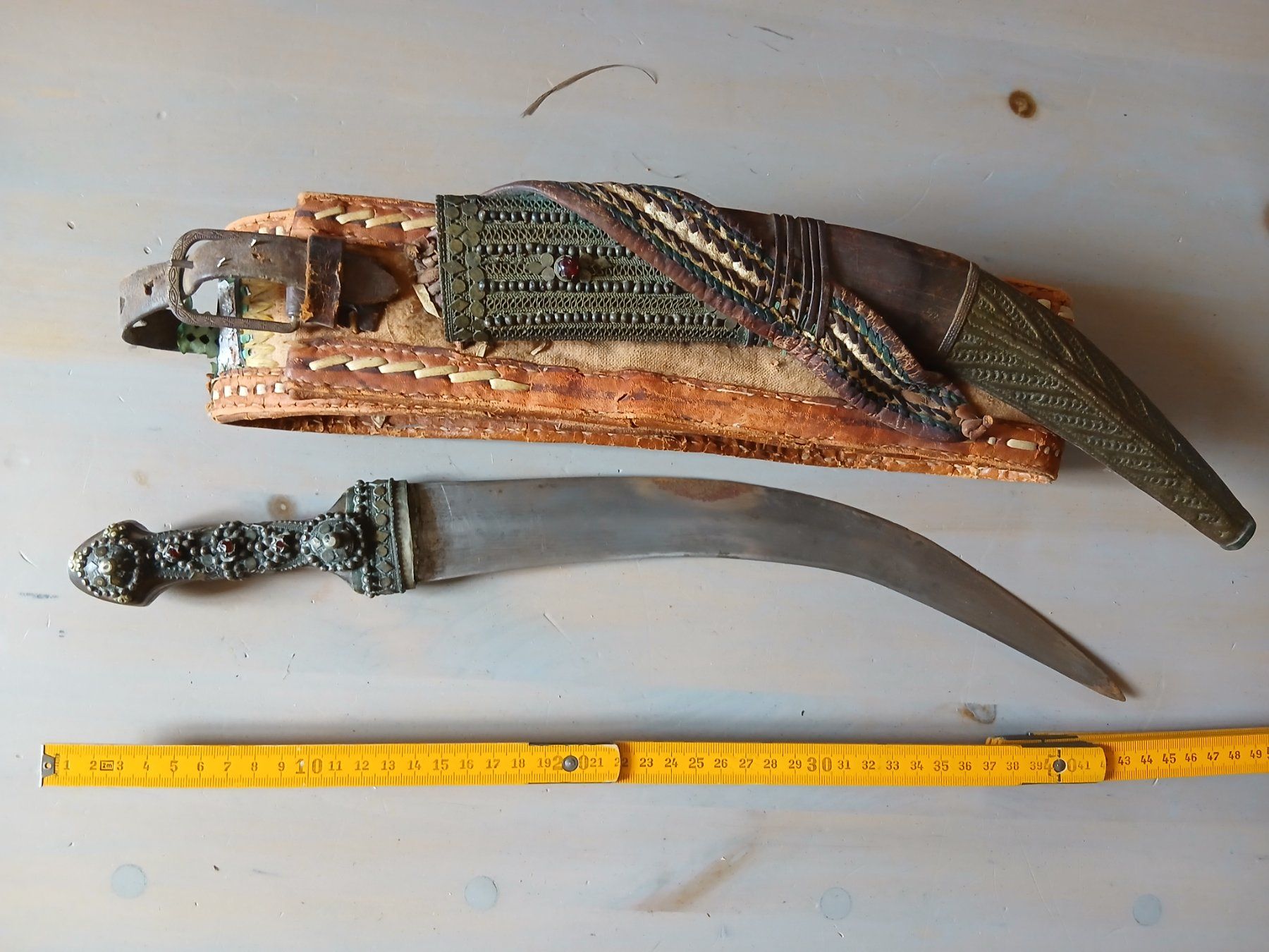 Sonstiges zum Sammeln & Seltenes: Couteau Janbiya Dharia ancienne avec fourreau argent – Gebraucht aus Satigny von Asaksa 3
