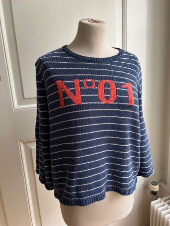 Marinière Pullover Gr 38 Blau Weiss Luisa Cerano