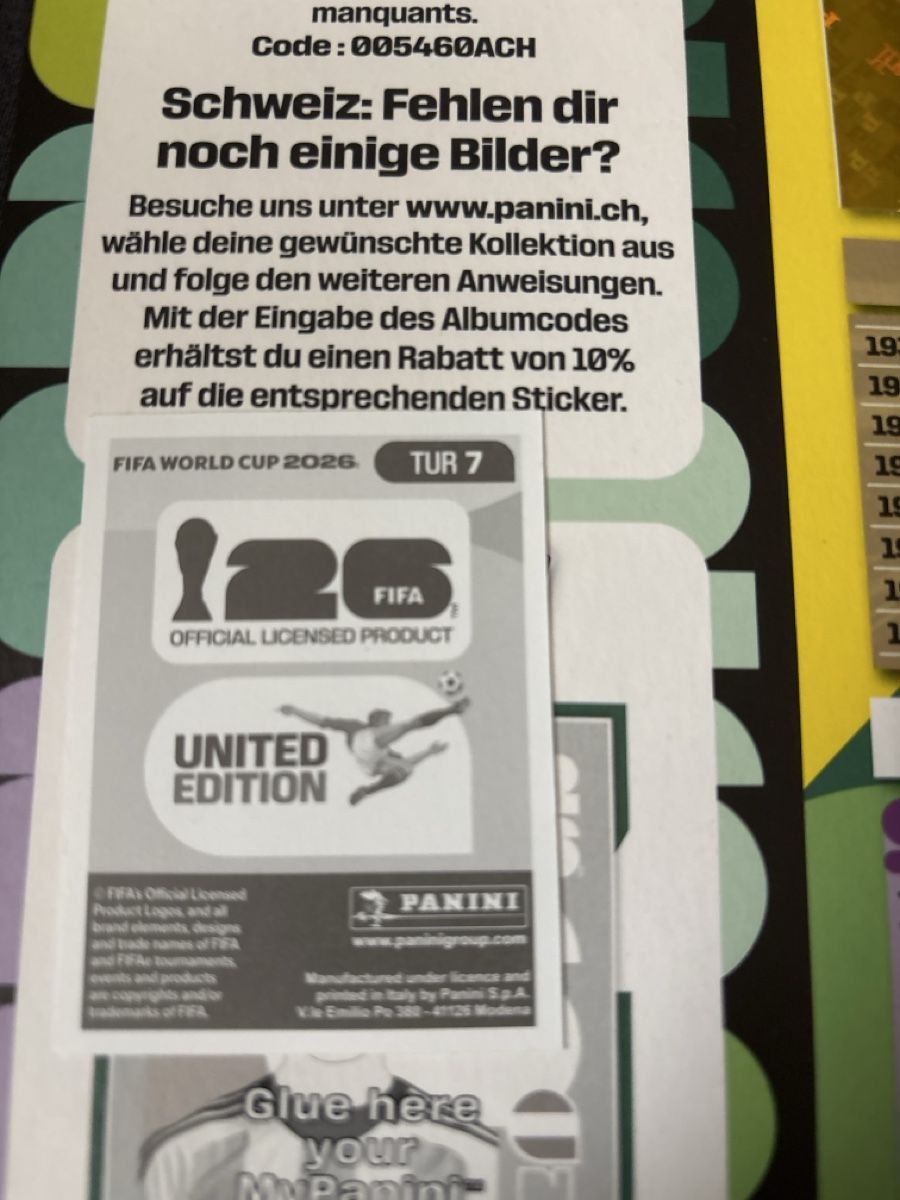 Panini Carte collezionabili: Panini Bild TUR7 – Nuovo (secondo la descrizione) da Rechthalten venduto da Thierry_89 1