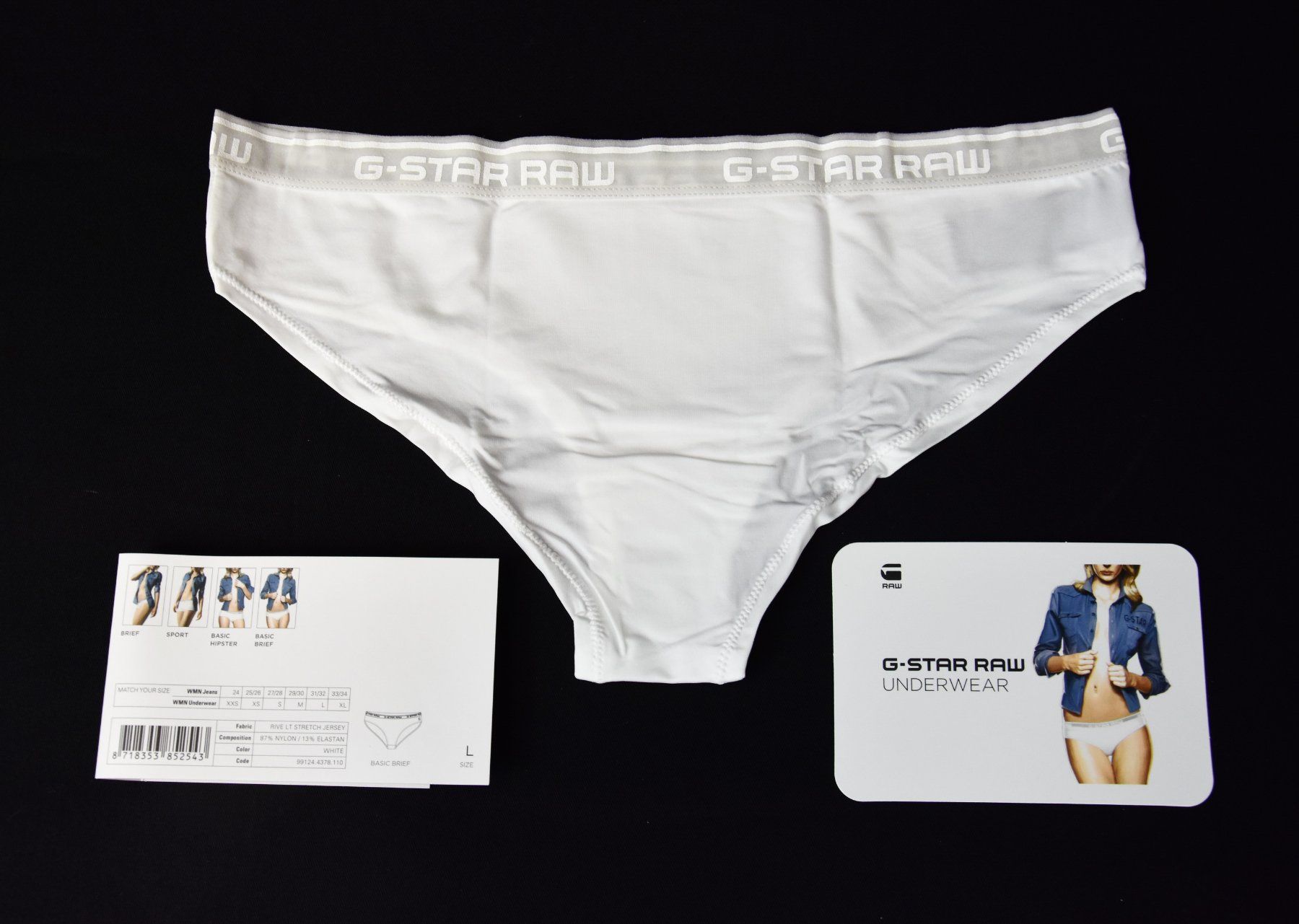 Sonstige Unterwäsche: G-STAR RAW Damen Slip Basic-Brief 3er Pack Strech weiss/Gr.L – Neu und originalverpackt aus Wohlenschwil von EddieS-Outlet 5