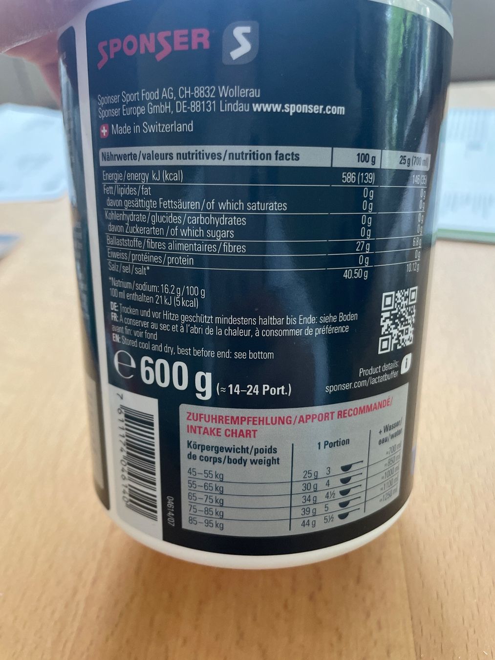 Cibi & Specialità: Sponser Lactat Buffer, Lemon Flavor – Usato da Cham venduto da livvv 3