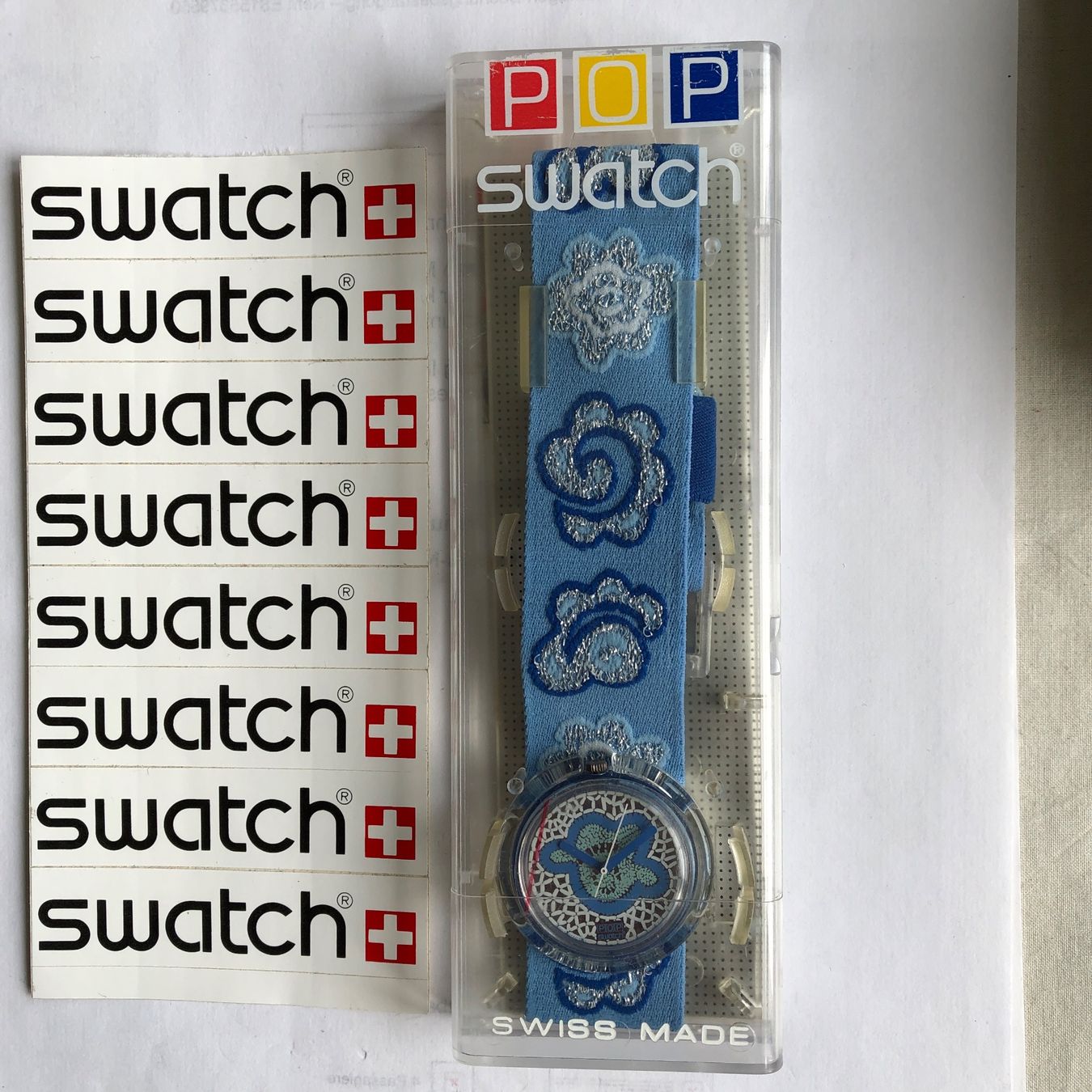 Swatch Orologi: POP SWATCH MIDI PATCHING von 1994 – Nuovo e nell'imballaggio originale da Biel/Bienne venduto da winnertaco
