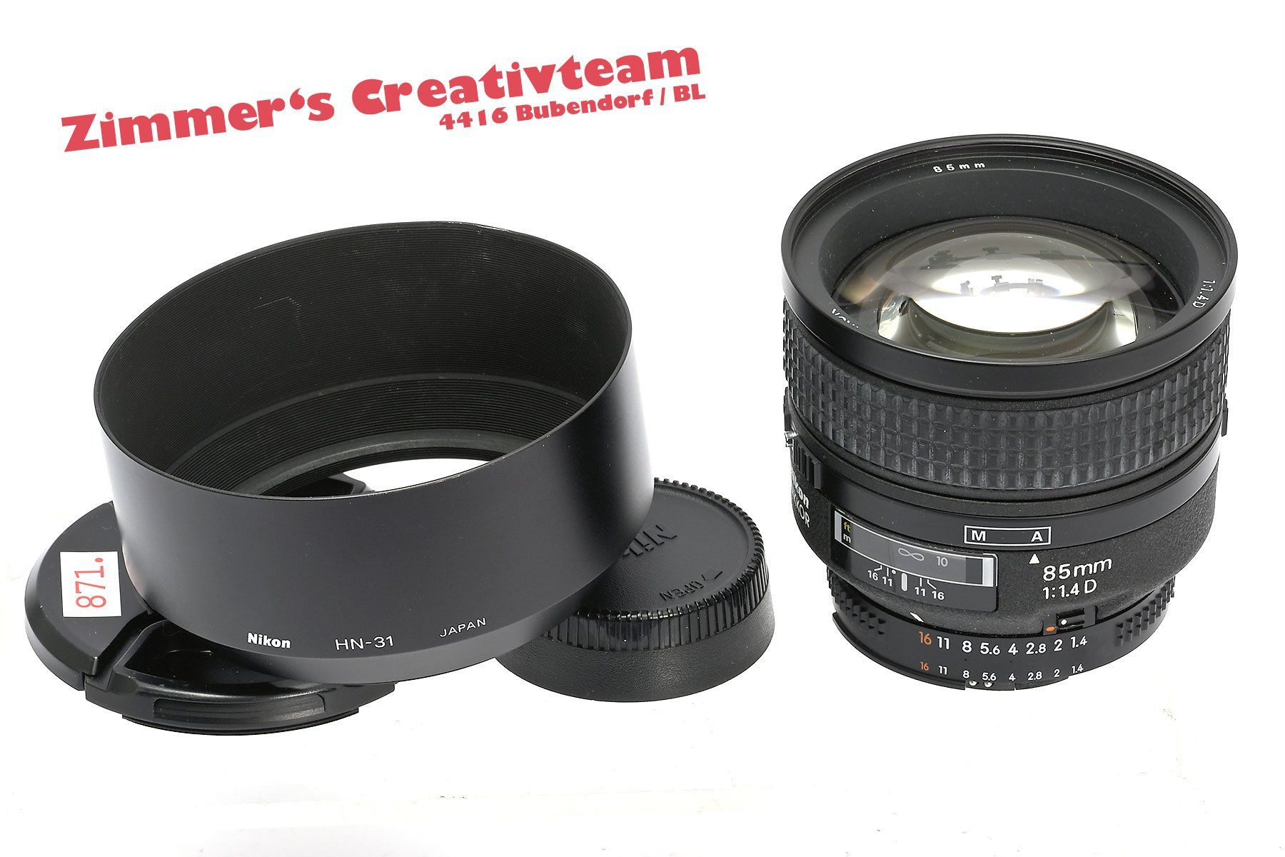 Nikon Obiettivi: NIKON AF Nikkor 85mm 1.4 D – Usato da Bubendorf venduto da zimmers_creativteam 1