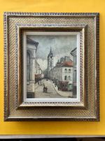 E. Voigt Gemälde Stadtansicht im Prachtrahmen