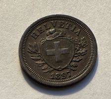 1897 1 Rappen -unz