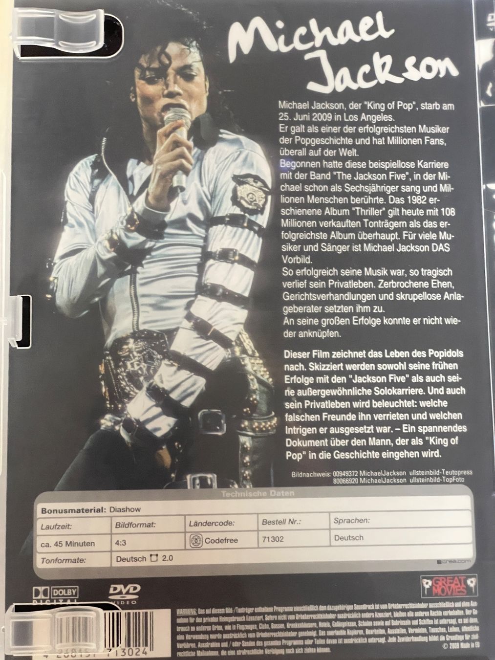 Alle DVDs: Michael Jackson: Sein Leben – Sein Werk mit ARCHIV Material – Gebraucht aus Muri b. Bern von AdidasCollector 3