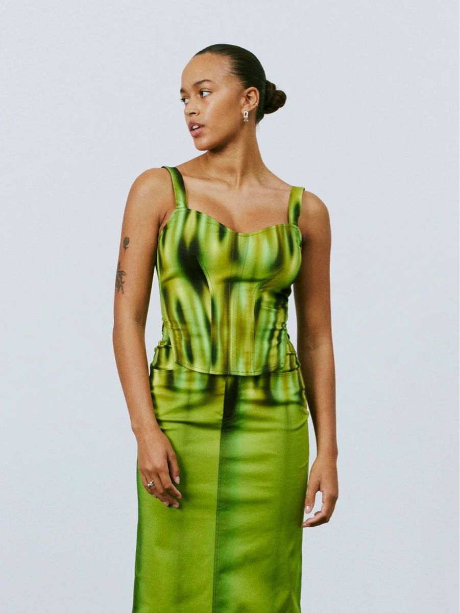 Camicette: HOSBJERG KHLOE LEEK - Bluse - Corsage Orginalpreis 105.- – Nuovo e nell'imballaggio originale da Zürich venduto da luxuryoutlet1 5