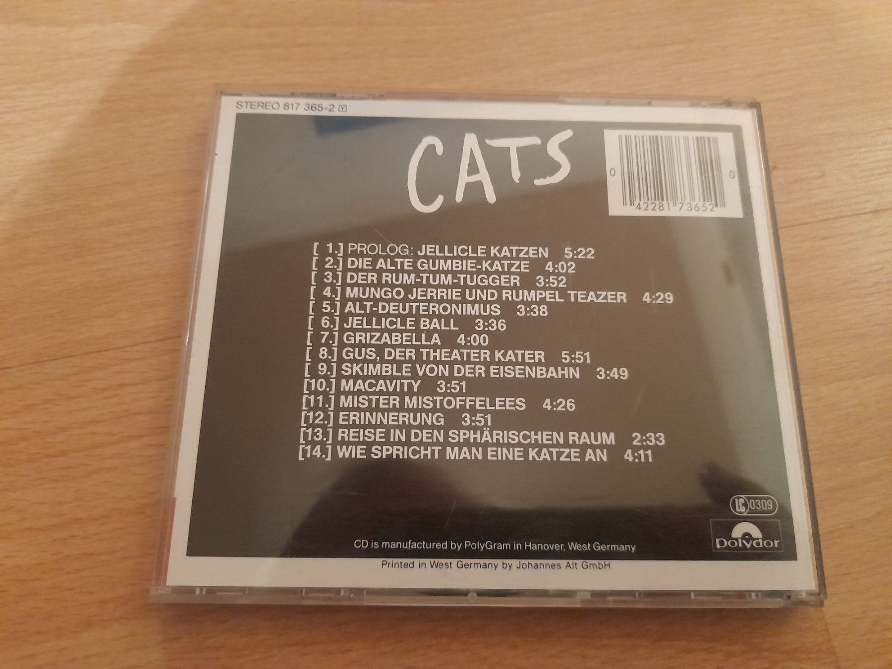 CD: CD Cats Deutsche Originalaufnahme – Usato da Lustmühle venduto da chevi03 3