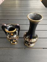 2 vases décorés grecs faits à la main or 24 carats