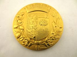 Medaille Menton Gaston Bigard 1953 bronze doré vergoldet