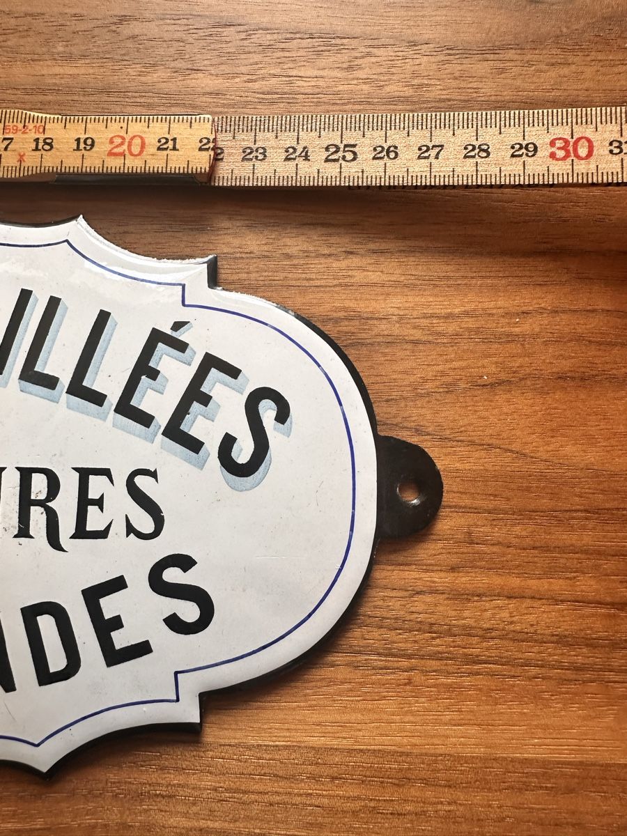 Insegne: Altes Emailschild «Plaques émaillées»  – Usato da Rizenbach venduto da reb_b9rk 3