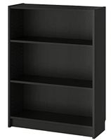 IKEA BILLY Bücherregal schwarz 80x28x106 mit Türen Glas