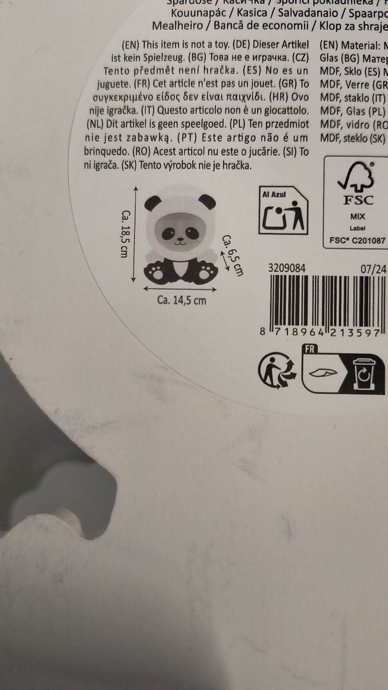 Spardosen: Panda-Spardose aus Holz – Gebraucht aus Oberweningen von Bumblebee2 1