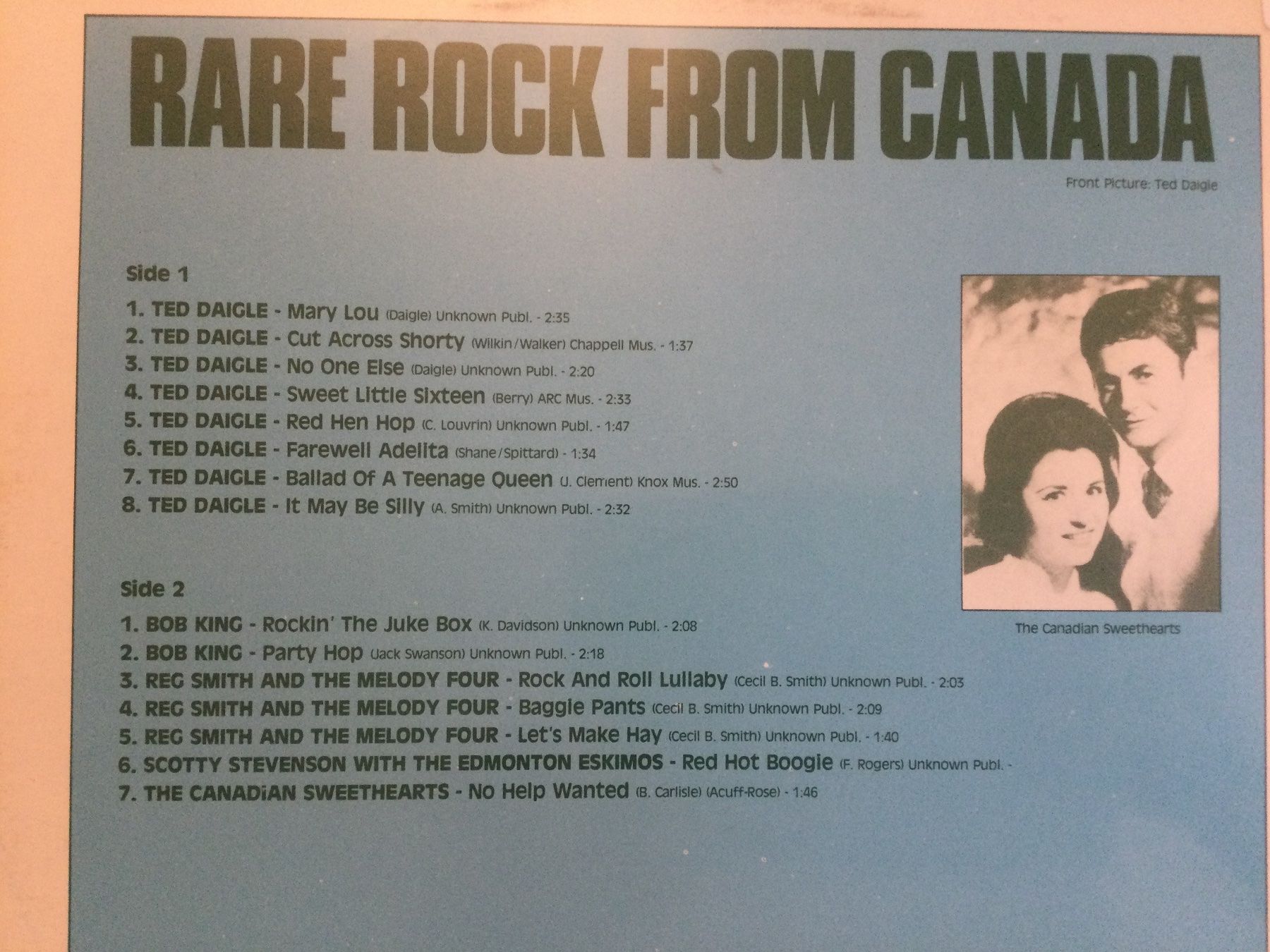 Dischi in vinile: Various LP - Rare Rock From Canada – Usato da Gutenswil venduto da Hamzian 1