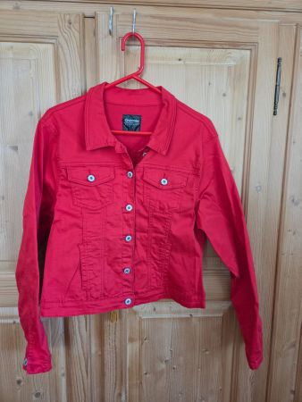 Rote Jeansjacke von Chicorée, Grösse XL - Top Zustand!