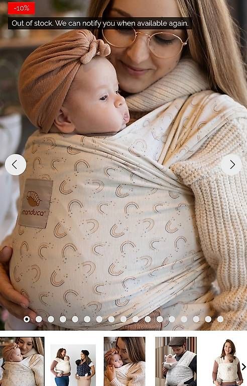 Porte-bébés ventraux & dorsaux: Manduca sling baby rainbows  – D'occasion à Tegna par daidi 1